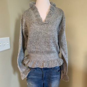 Ruffled grey sweaters S/M by Chicwish